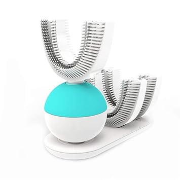 10 Sekunden Automatische Elektrische Zahnbürste, USB-Ladegerät Ultra Sonic 360 Grad U Form Zähne Zahnbürste Köpfe Timer, Akku