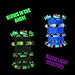 FROG SAC Glow in The Dark Bracelets Boys Girls Teens Kids 12 PCs Pack - Fluorescent UV Led Black Light Reactive Neon Rave Beaded Stretch Bracelet Toy Set - Party Favors Supplies