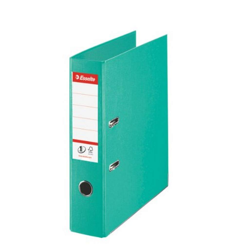 Esselte A4 Lever Arch File, Light Green, 72mm Spine, Plastic, 811312