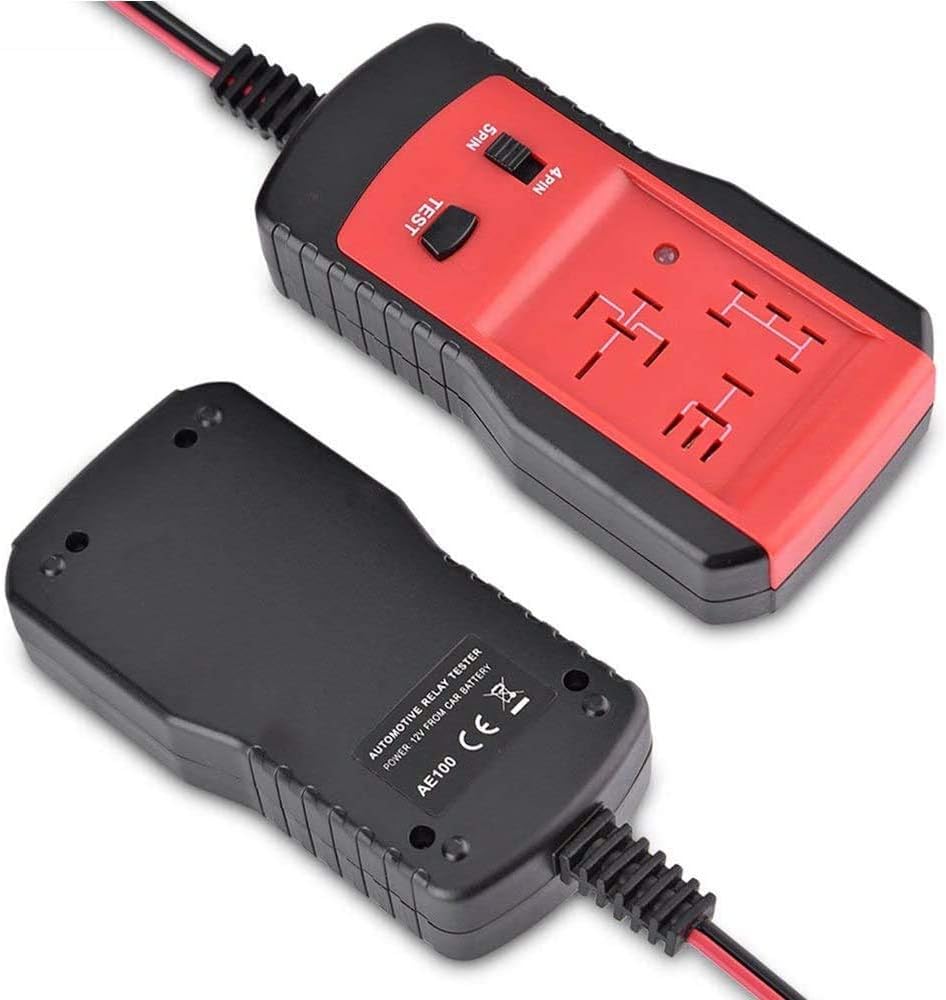 ULTRATOOL 12V Car Relay Tester Automotive Battery Diagnostic Tool 4PIN 5PIN Fast Testing with Clips, Red - Image 5