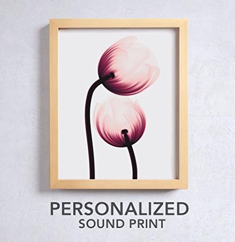 Personalized Mother’s Day Gift - FLOWER Custom Soundwave Print - The Sweet and Special Present for Mom from Daughter - Customized Song Wall Art, Valentine's Day Gifts