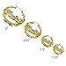GemGem Jewelry Gold Tone Round Hollow Casting I love You Bamboo Hoop Pincatch Earrings for Women (3 Inches)