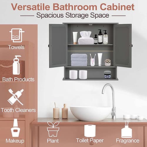 FairyHaus Bathroom Wall with Double Mirror Doors, Hanging