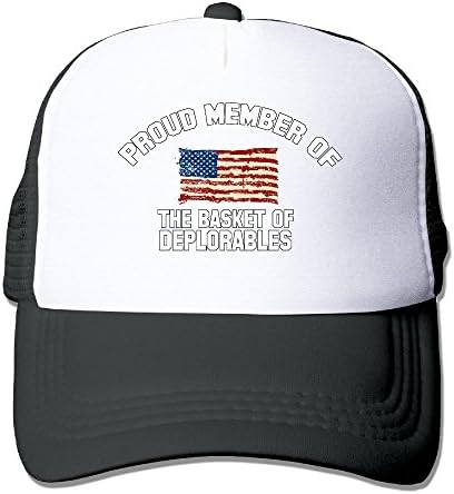 GD54 Proud Member Of The Basket Of Deplorables Funny Trucker Hat With Mesh Caps Black