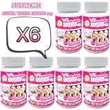 6x Supreme Gluta White 1500000 Mg. Grape Seed Extract, Co-enzyme Q10 (1 Bottle =30 Softgels)