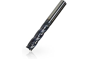 Lzcdelyxiao 1/2" Carbide End Mill，Extra Long, 4" Overall Length, 4 Flute, Solid Carbide Square End Mill, 1/2" Cutting Diameter, 2" Length of Cut, Helix Angle: 30°,AlTiN Coated