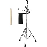 Snare Drum Stand Snare Stand with Drumstick Holder and a Pair of 5A Drum Sticks Fit for 8 to 15 Inch Snare Drum and Practice 