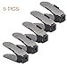 Harmony Life 5 pcs Shoes Slotz Organizer Plastic Space-Saving Shoes Display Storage Rack (Black)
