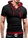 Men's Hooded Short Sleeve Polo Shirt