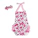Binmer(TM) Baby Girls Kid Halter Lace Romper Backless Sunsuit Jumpsuit Dress (S:0-6M)