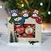 Lee's Home Christmas Knitting Finish Three Snowmen Picture Photo Frame,4x6 Inch