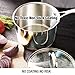 HOMI CHEF Mirror Polished NICKEL FREE Copper Band Stainless Steel 2.5 QT Sauce Pan with Glass Lid (No Toxic Non Stick Coating, 7 Inch) - Cookware Set - Cookware Pots And Pans Sets