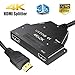 USBNOVEL Hdmi Splitter Cable 1 in 2 out Ultra HD 4Kx2K HDMI Male to 2 Port HDMI Out Female 3D Compatibility HDCP 1.4 Protocol Compliant