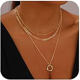 BBV Layered Gold Necklaces for Women Stackable Dainty 14K Gold Plated Silver Chain Necklace Layering Cute Fashion Pendant Choker Necklaces Trendy Jewelry Set Gifts for Women