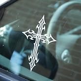 Gothic Cross Sticker 5x3.6