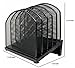 5-Tier Vertical Mesh Desk Organizer | Black Color | Magazine Holder - File Holder for Home Office | 5 Section Incline Desk Organizer