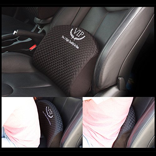 Vip Luxury Black Memoryform Cushions Waist Back Cushion Seat