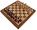 BKRAFT4U Handmade Wooden Rosewood Foldable Magnetic Chess Game Board with Storage Slots, 10 Inch