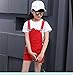 Girls Big Kids Classic Denim Overalls Cute Jumpsuit Casual One Piece Romper 160 Red