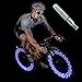 DAWAY A08 Bicycle Tire Valve Stem Light - Led Waterproof Bike Wheel Lights Neon Flashing Lamp Glow in The Dark Cool Safe Accessories, 1 Pack, White Graphics