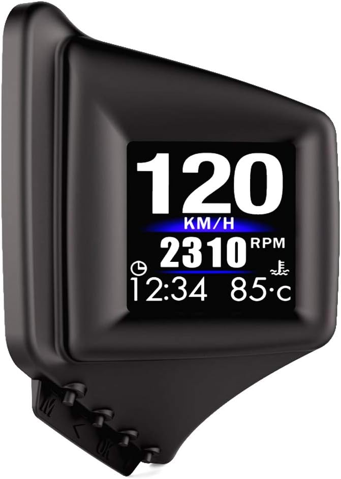 FIUNED AP-1 Universal Car HUD Dual System Head Up Display Digital OBD/GPS Speedometer, Vehicle Speed MPH,Engine RPM,OverSpeed Warning,Mileage Odometer,Coolant,Turbo Pressure