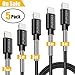 Puridea Extra Long Durable Lightning Charger Cable, Multi 5 Pack (6Ftx2 3Ft x2 1Ft x1) Lightning Cord to USB Cable Compatible iPhone X 8 7 6S 6 Plus iPad 2 3 4 Mini, iPad Pro Air, iPod (Black)