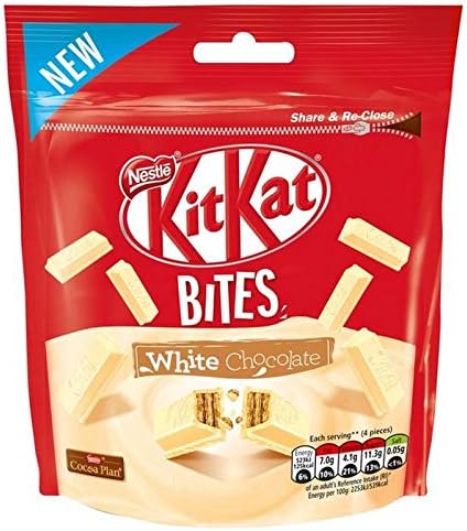 Amazon Nestle キットカットは 白ポーチ袋104グラムを噛みます Kit Kat Bites White Pouch Bag 104g 並行輸入品 Nestle ネスレ チョコレート 通販