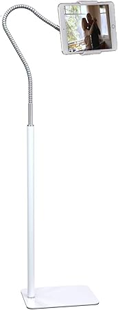 Creatop Tablet Floor Stand with Flexible Gooseneck and Stable Aluminum Base