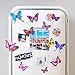 100 PCs Butterfly Wall Decor 3D Butterfly Wall Stickers Decals Decorations for Nursery Classroom Offices Kids Girl Boy Baby Bedroom Bathroom Living Room Magnets and Glue Sticker Set