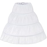 Gvhntk Girls Petticoat Underskirt with 3 Hoops Full Slip Skirt Petticoats for Crinoline Ball Gown