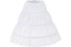 Gvhntk Girls Petticoat Underskirt with 3 Hoops Full Slip Skirt Petticoats for Crinoline Ball Gown