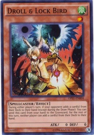 Yu-Gi-Oh! - Droll & Lock Bird (OP01-EN004) - OTS Tournament Pack 1 - Unlimited Edition - Super Rare