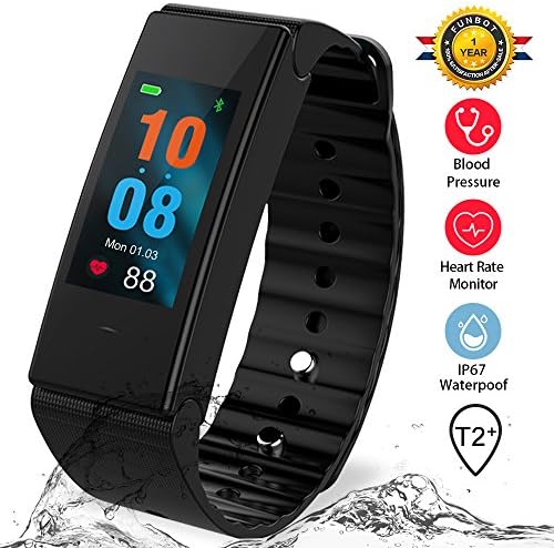 Lifestyle Gadget Funbot Fitness Tracker,Colorful Screen Smart Pedometer Bracelet -IP67 Waterproof with Sleep Calorie Counter for Replacement Red/Blue Band Android & iOS
