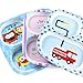 Bumkins Divided Plate, Melamine Tray Plate, Toddler, Kids, BPA Free, Stackable, Dishwasher Safe – Fire Engine