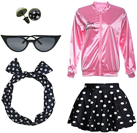 1950s Vintage Pink Jacket Women Halloween Costume Outfit