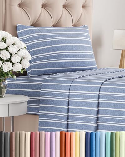 Twin Size 3 Piece Sheet Set - Comfy Breathable & Cooling Sheets - Hotel Luxury Bed Sheets for Women and Men - Deep Pockets, Microfiber, Soft & Wrinkle