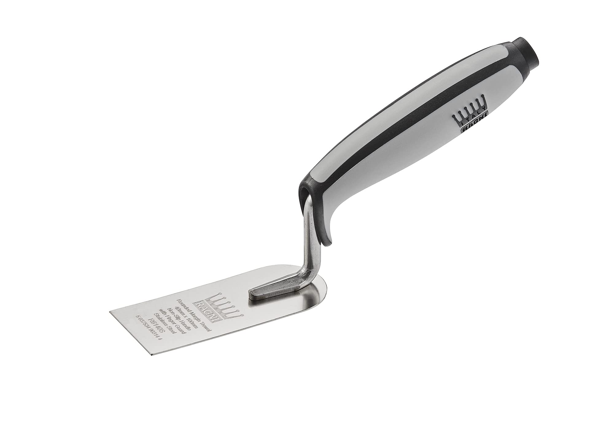Ragni R6140S Stainless Steel Rounded Margin Trowel - 40mm x 100mm