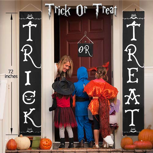 image for Vivreal Halloween Outdoor Decoration - Trick or Treat Banner for Front