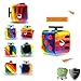 KCHKUI Fidget Cube by Fidget Toy Relieves Stress and Anxiety Attention Desk Toy for Children Adults Kids (rainbow)