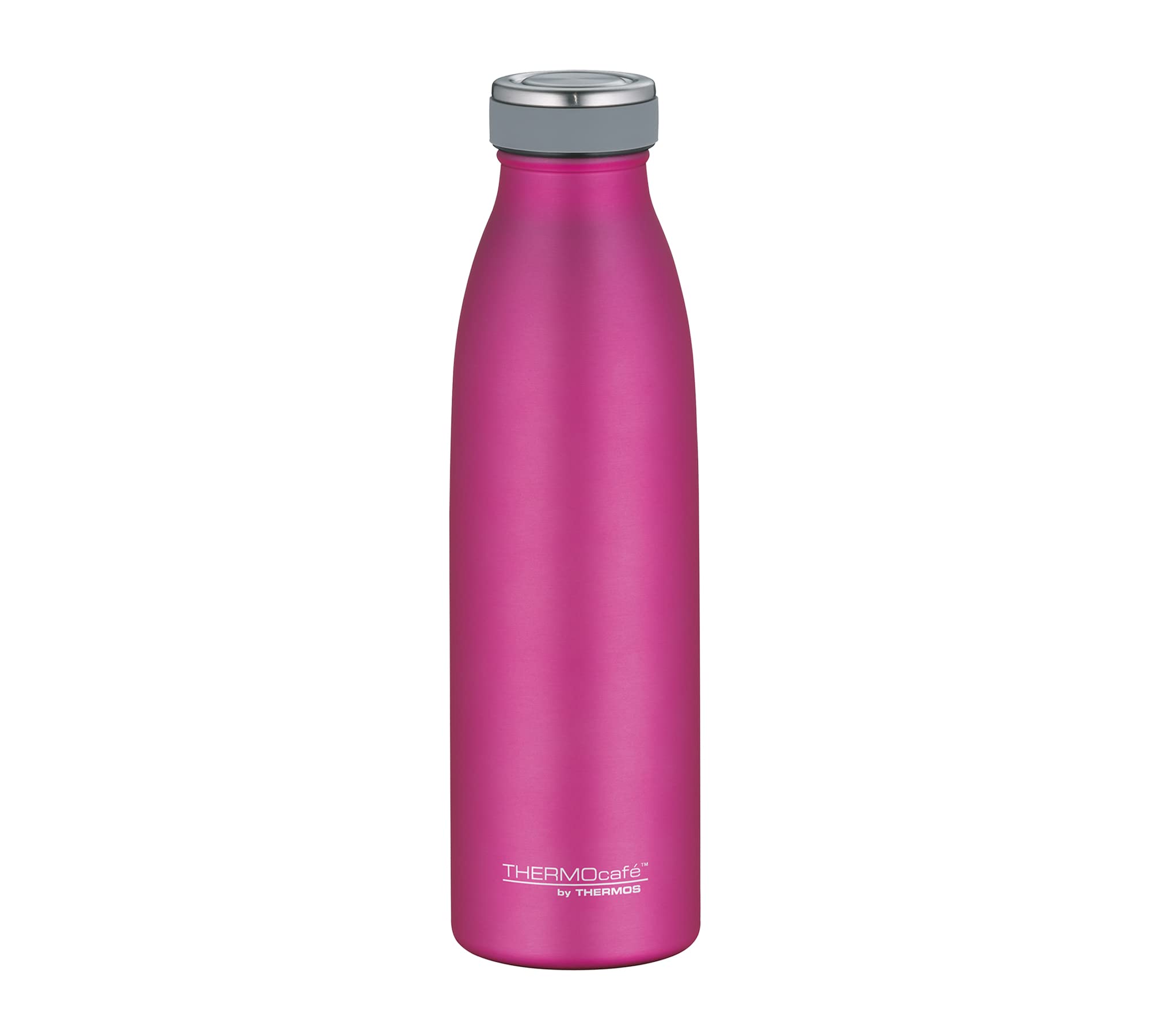 ThermoCafé drinking bottle, insulated water bottle, insulated bottle, thermos flask, Stainless Steel, Mat Pink, 0,5 l