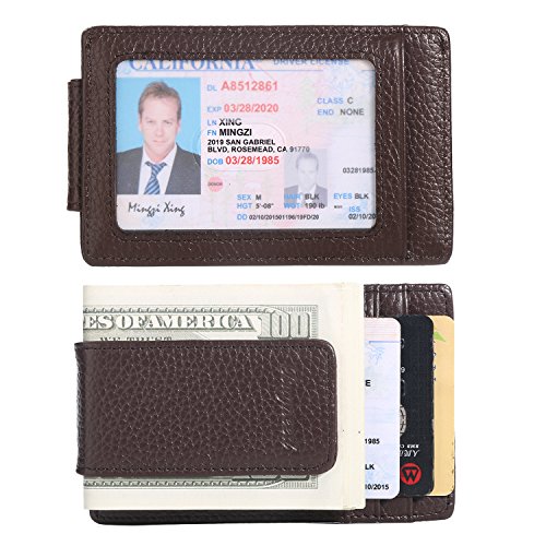 Money clip, front pocket wallet, leather rfid blocking …