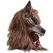SUPOW Halloween Wolf Mask, Costumes Creepy Scary Full Face Werewolf Mask for Halloween and Cosplay Costume Party Horror Nights (Yellow)