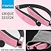 Wireless Headphones Bluetooth, MOSCHE Bluetooth 4.1 Wireless Stereo Headsets with Retractable Earbuds with Mic for Cell Phone (Pink)