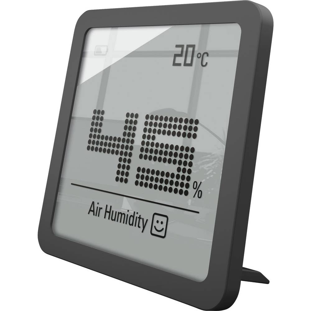 Stadler Form Selina Little Hygrometer Accurate Digital Humidity and Temperature Meter Black