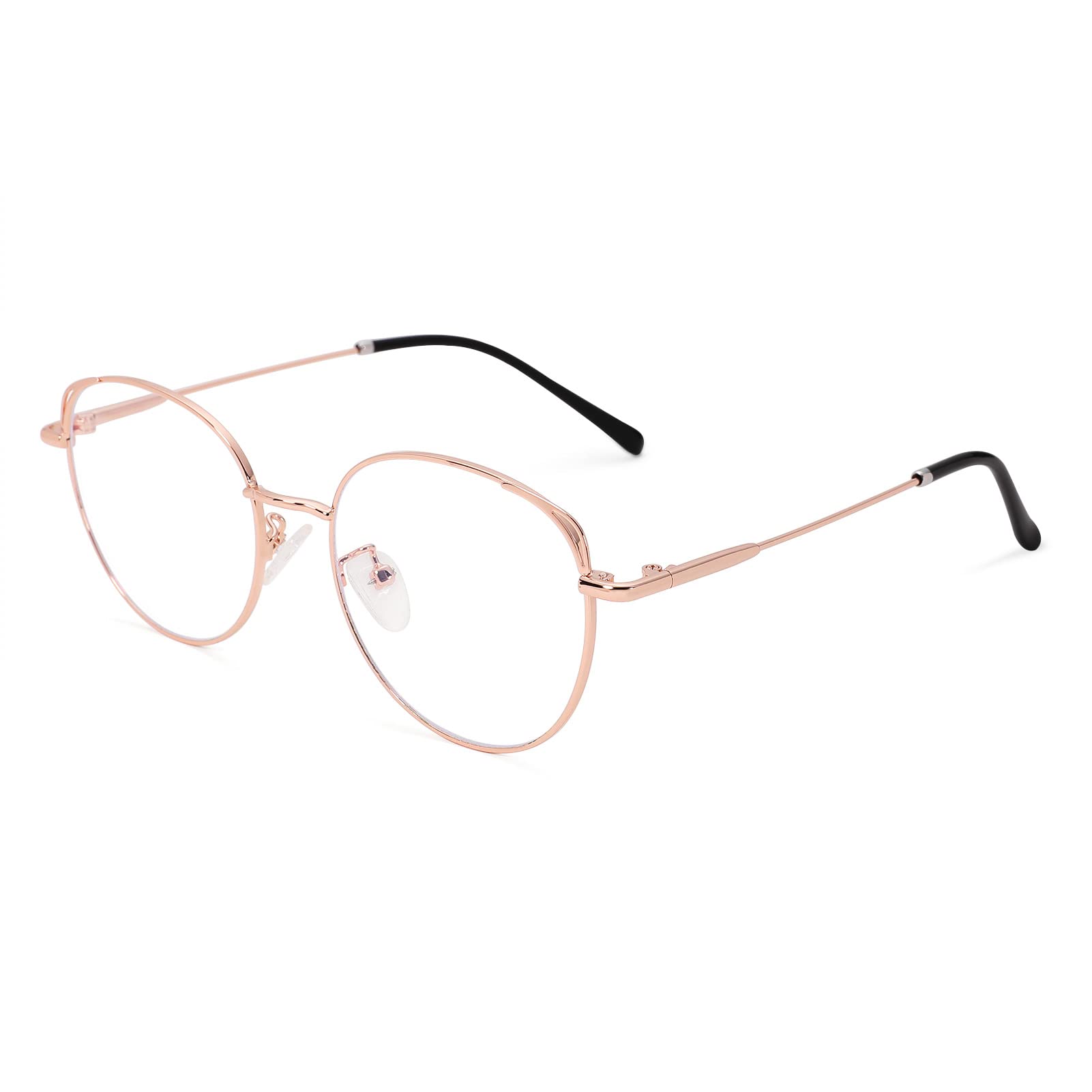 Pro Acme Blue Light Blocking Glasses for Women, Screen Reading Glasses, TV, Phone, Computer Gaming Glasses (Rose Gold)