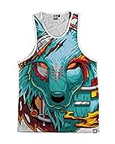 INTO THE AM Digital Wolf Men's All Over Print Sleeveless Tank Top Shirt