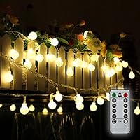 Tomshine Globe String Lights 32.8ft 80 LED Battery Operated Lights Outdoor Starry Light Decor for Patio Garden Party IP44 Water Resistance, 3 AA Batteries (not provided)