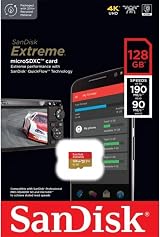 SanDisk Extreme microSD UHS I Card 128GB 4K Video 190MB/s Read 90MB/s Write view 3