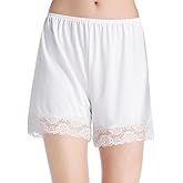 MANCYFIT Pettipants for Women Half Slip Culotte Shorts Split Skirt Lace Snip 4” Inseam