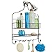 mDesign Extra Wide Metal Wire Bathroom Tub and Shower Caddy, Hanging Storage Organizer Center with Built-in Hooks and Baskets on 2 Levels, Rust Resistant - Bronze